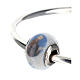 Charm bead St Francis for bracelets Murano glass 925 silver s2