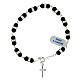 Armband aus Silber 925 mit Zehner aus Onyx und Strass-Unterlegscheiben s1