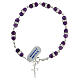 Decade rosary bracelet with round amethyst bead 925 silver s2