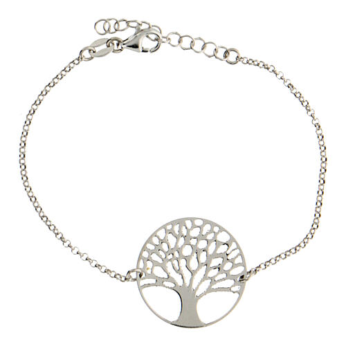 Bracelet Tree of Life 925 silver, black diamond and silver, circumference 19 cm 3
