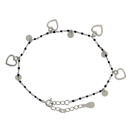 Armband aus 9125er Silber mit Herzchen, 19,5 cm 3