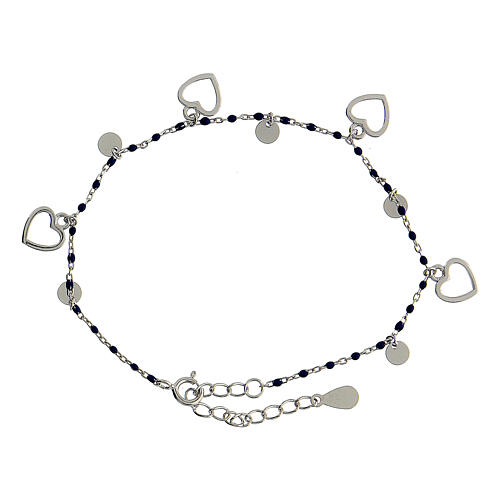 Bracelet with silver hearts, 925 silver, 19.5 cm circumference 3