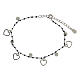 Bracelet with silver hearts, 925 silver, 19.5 cm circumference s1