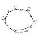 Bracelet with silver hearts, 925 silver, 19.5 cm circumference s3