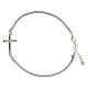 Bracciale argento 925 maglia milano croce lisca 25 cm uomo s1