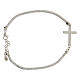 Bracciale argento 925 maglia milano croce lisca 25 cm uomo s3