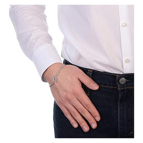 Bracelet homme argent 925 circonférence 24 cm gouvernail