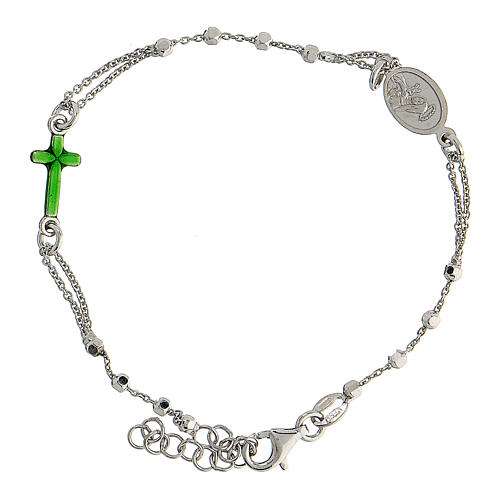 Rosary bracelet of Saint Rita, Miraculous Medal, 925 silver 3