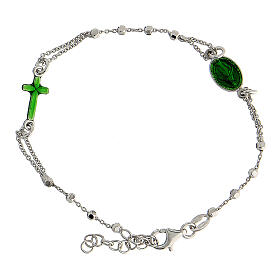 Rosary bracelet St Rita Miraculous Mary 925 silver