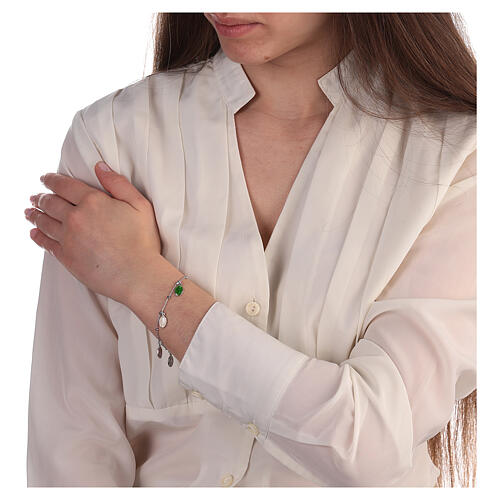 Bracciale argento 925 medagliette Madonna Miracolosa Santa Rita 4