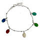 Bracciale argento 925 medagliette Madonna Miracolosa Santa Rita s1