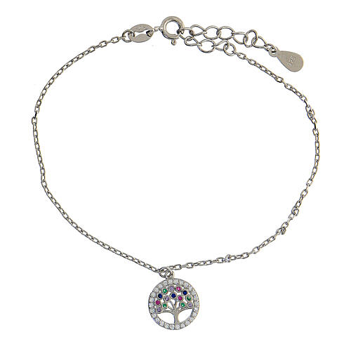 Tree of Life bracelet with zircons 925 silver 1