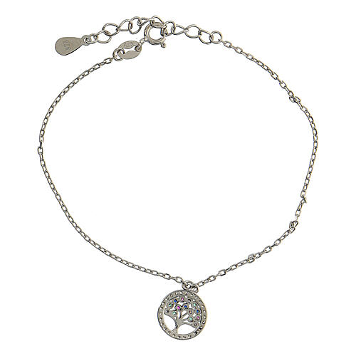 Tree of Life bracelet with zircons 925 silver 3