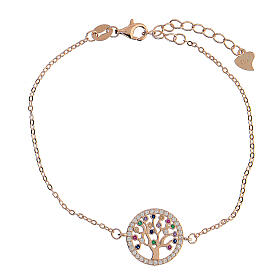 Tree of Life bracelet rose 925 silver zircons