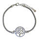 Tree of Life bracelet 925 silver with white zircons s1