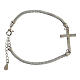 Bracelet with cross, 925 silver and zircons, 20 cm s3