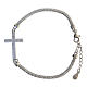 Cross bracelet with zircons in 925 silver 20 cm s1