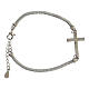 Cross bracelet with zircons in 925 silver 20 cm s3