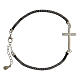 Bracelet crucifix argent 925 ruthénium s3