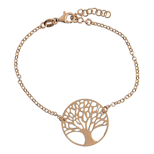 Rosé bracelet of 925 silver, Tree of Life 3