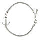 Bracelet Ancre du Salut argent 925 20 cm maille Milan s1