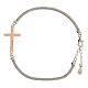 Pulsera plata 925 Cruz bronce 22 cm s1