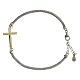 Bracelet with gold plated cross, 925 silver, 22 cm circumference s1