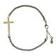 Bracelet with gold plated cross, 925 silver, 22 cm circumference s3