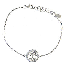 Bracciale argento 925 zirconi Albero della Vita 20 cm
