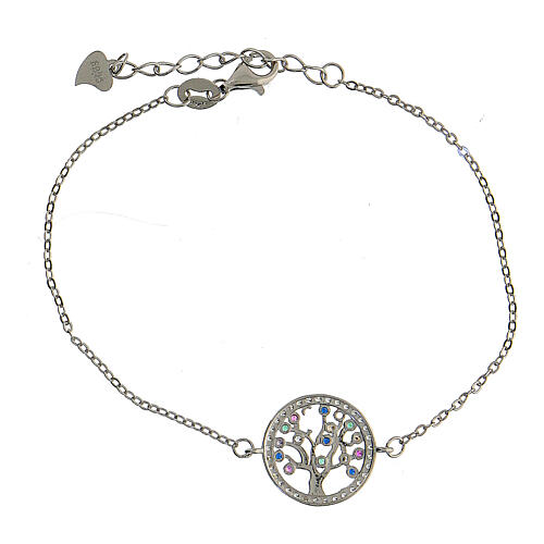 Bracciale argento 925 zirconi 20 cm Albero della Vita  3
