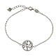 Bracciale argento 925 zirconi 20 cm Albero della Vita  s1