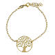 Bracelet of the Tree of Life, gold plated 925 silver, 19 cm s1