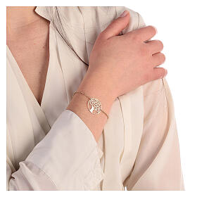 925 silver gilded Tree of Life charm bracelet 19 cm