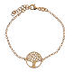 Diamond Tree of Life pendant bracelet rosé finish 18 cm s3