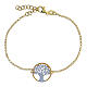 Gold-plated diamond Tree of Life pendant bracelet 20 cm s1