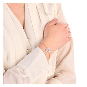 Bracciale ciondolo Albero Vita diamantato dorato 20 cm