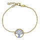 Golden Tree of Life charm bracelet diamond 20 cm s1