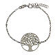 Bracelet in 925 silver Tree of Life green diamonds 19 cm s3
