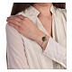 Bracelet argent 925 Arbre de la Vie diamanté vert 19 cm s2