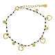 Heart-shaped 925 silver bracelet, gold-plated 19 cm s1