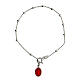 Pulsera Virgen Milagrosa esmaltada roja plata 925 s1