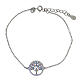 Tree of Life charm bracelet 925 silver 22 cm zircons s1