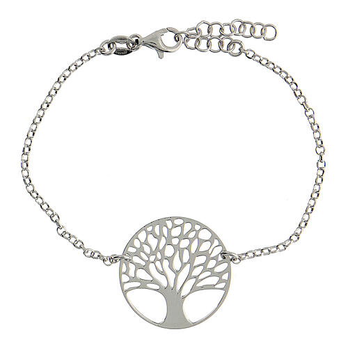 925 silver bracelet Tree of Life 3 cm medal circumference 19 cm 1