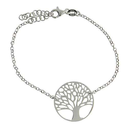 925 silver bracelet Tree of Life 3 cm medal circumference 19 cm 3