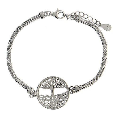 925 silver Tree of Life bracelet 20 cm white zircon 3