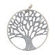 Ciondolo argento albero della vita diamantato diametro 3,5 cm s1