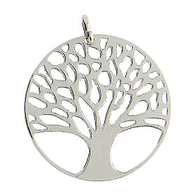 Wisiorek srebro Drzewo życia pokryte diamencikami, średnica 3,5 cm