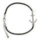 Bracelet with anchor, ruthenium-plated 925 silver, 22 cm s1