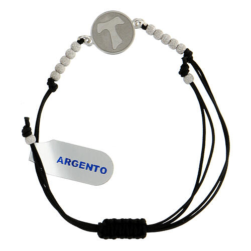 Pulsera cuerda medalla plata 800 tau 1