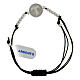 Bracciale cordino medaglietta argento 800 tau s1